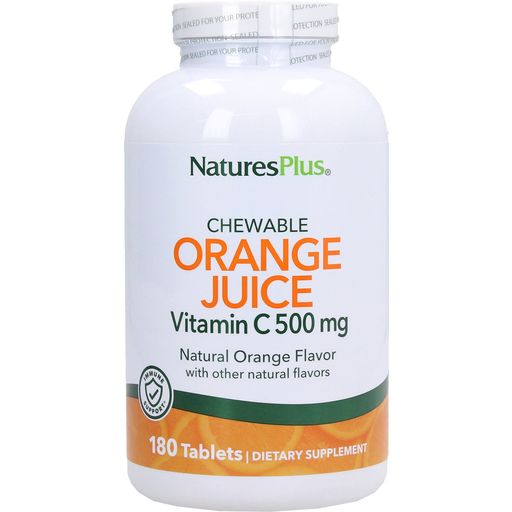 Nature's Plus Orange Juice C 500 mg - 180 comprimés à mâcher