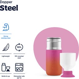 Dopper Steel - 350 ml - Sunset Pink