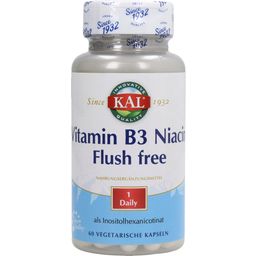 KAL Ниацин 500 мг - Flush free - 60 вег. капсули