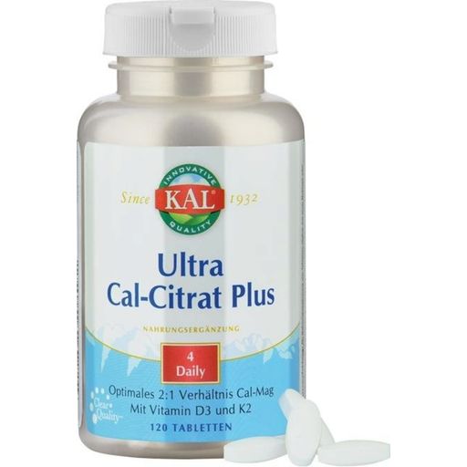 KAL Ultra Cal-Citrate+ - 120 comprimés