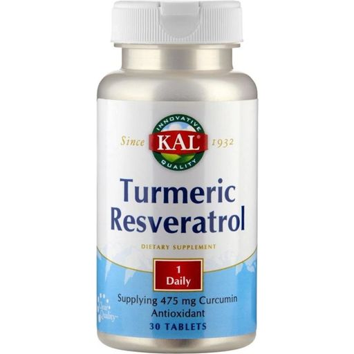 KAL Turmeric  Resveratrol - 30 comprimés