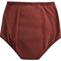 Mutandine Mestruali a Vita Alta Rosso Ruggine - Ciclo Leggero - M