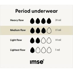 Bikini - Cuecas Menstruais Pretas - Fluxo Médio - M