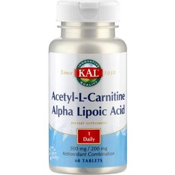 KAL Acetyl-L-Carnitine and Alpha Lipoic Acid - 60 tablets