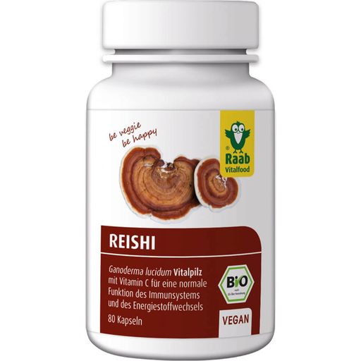Raab Vitalfood Organic Reishi Capsules - 80 capsules
