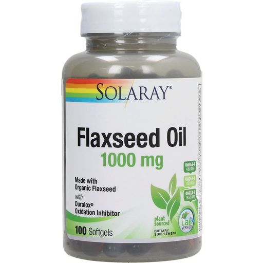 Solaray Flaxseed Oil - 100 gélových kapsúl