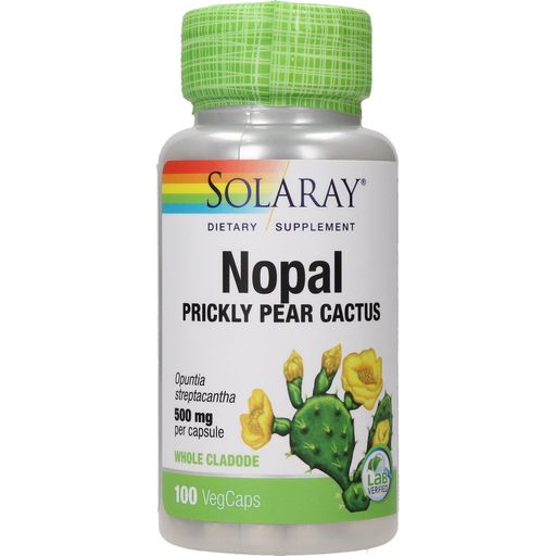 Solaray Nopal - 100 cápsulas vegetales