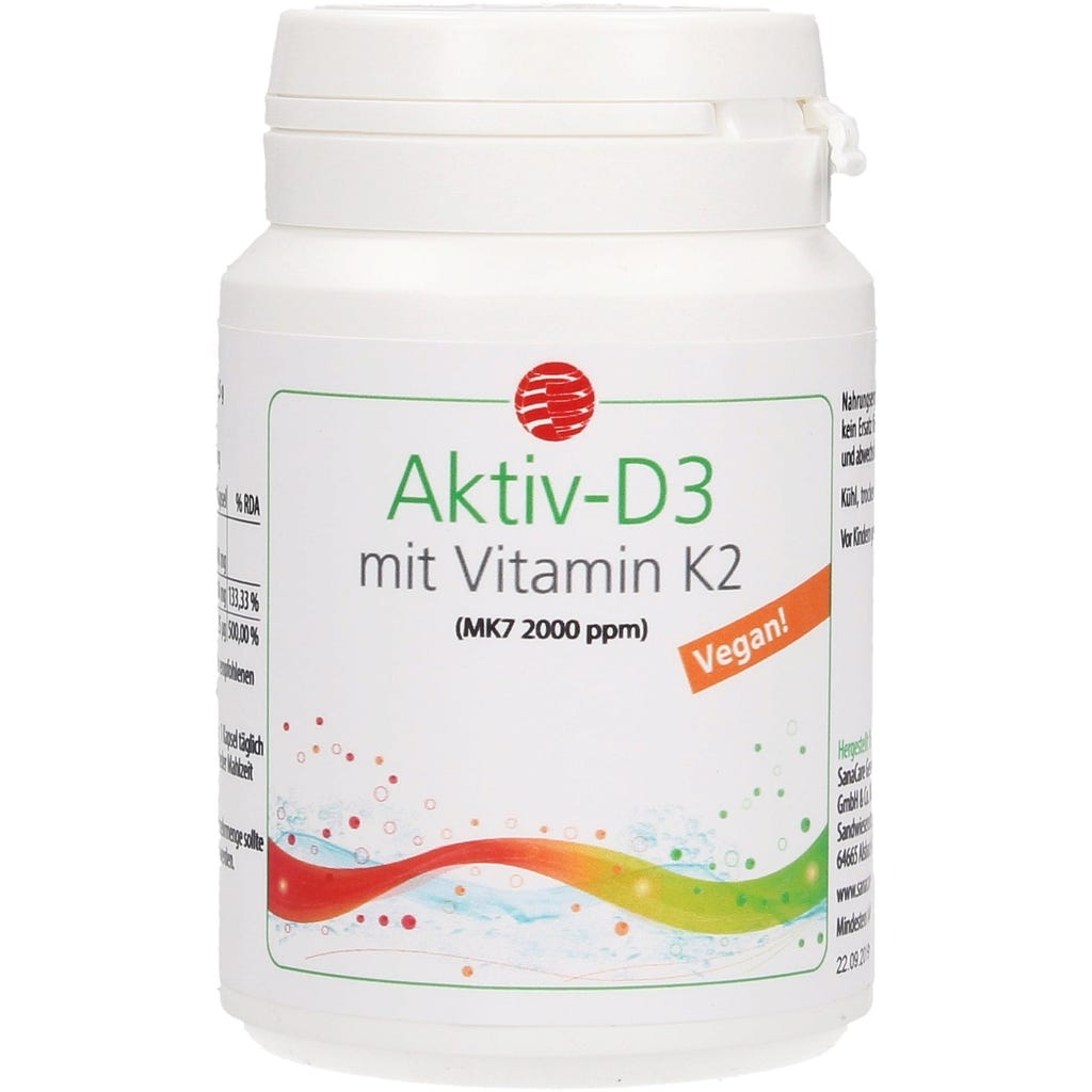 Aktiv D3 med vitamin K2, 60 Kapslar SanaCare VitalAbo