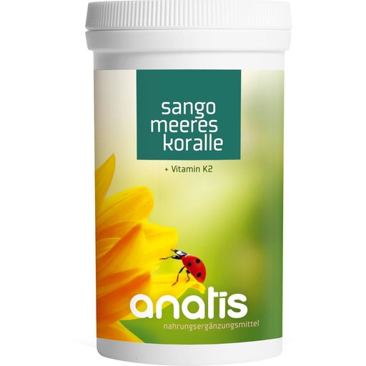 anatis Naturprodukte Sango morský korál + vitamín K2 - 180 kapsúl