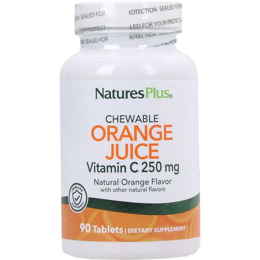Nature's Plus Orange Juice 250 mg Vitamin C - 90 comprimidos masticables