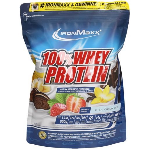 ironMaxx 100% Whey Protein Sacchetto da 500g - Cioccolato al latte