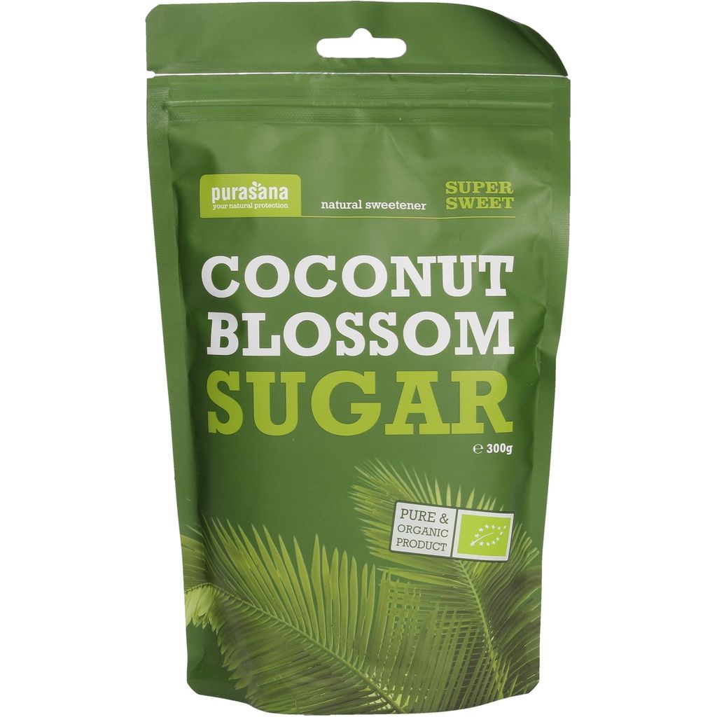 Organic Coconut Blossom Sugar, 300 g - Purasana - VitalAbo Online Shop ...