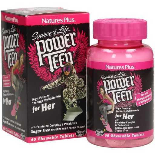 Nature's Plus Power Teen for HER - 60 žvýkacích tablet