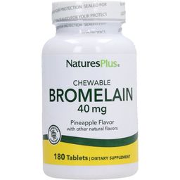 Nature's Plus Bromelaína Mastigável 40 mg - 180 Comprimidos mastigáveis