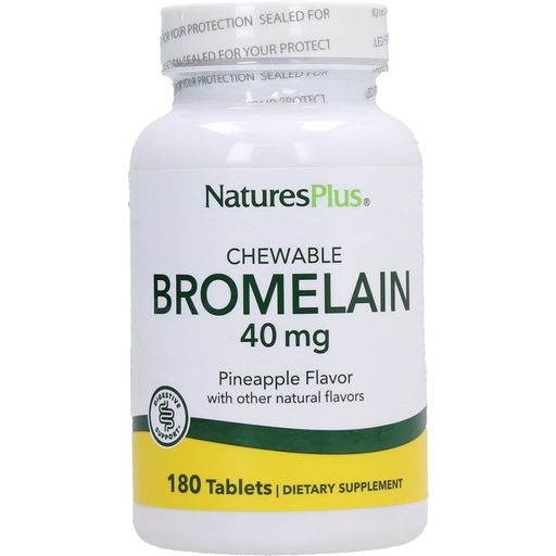 Nature's Plus Chewable Bromelain 40 mg - 180 žveč. tabl.