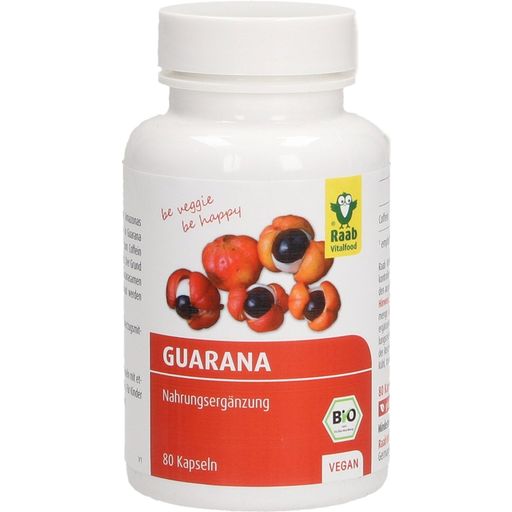 Raab Vitalfood Organiczna guarana w kapsułkach - 80 Kapsułki
