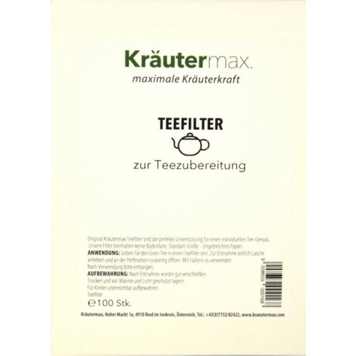 Kräuter Max Natural Tea Filters - 100 pieces
