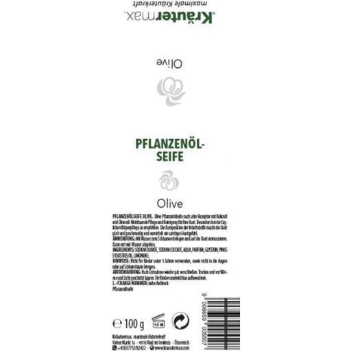 Kräuter Max Savon aux Huiles Végétales - Olive - 100 g