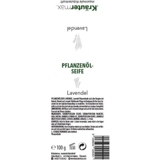 Kräutermax Pflanzenölseife Lavendel - 100 g