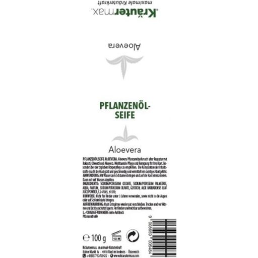 Kräutermax Jabón de Aceite Vegetal de Aloe Vera - 100 g