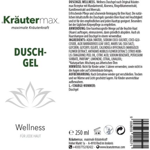 Kräutermax Sprchovací gél Wellness - 250 ml