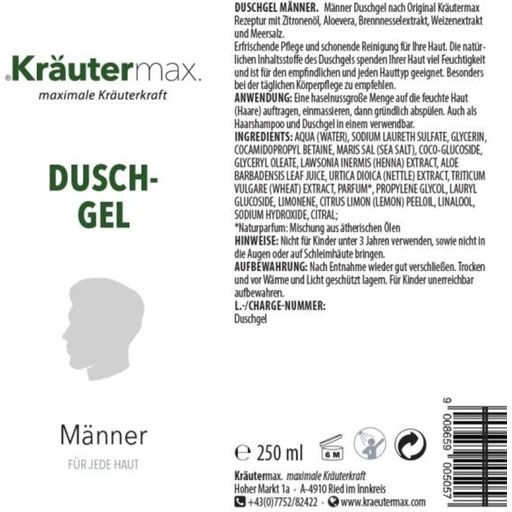 Kräutermax Sprchovací gél pre mužov - 250 ml