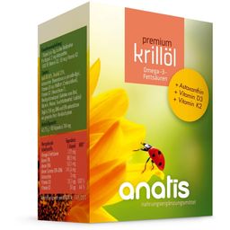 anatis Naturprodukte Krilno olje + astaksantin + vitamin D