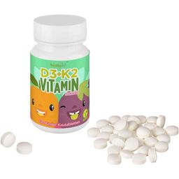 Vitamine D3 + K2 - Comprimés à Mâcher pour Enfant - 120 comprimés à mâcher