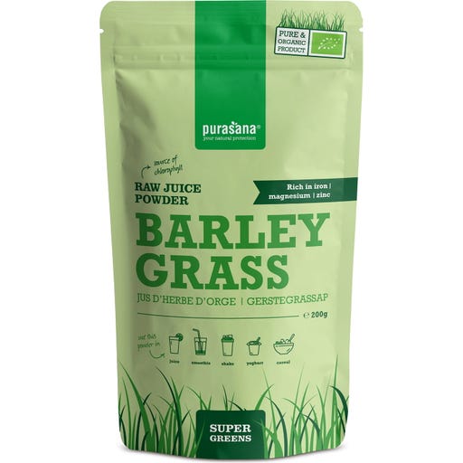 Purasana Succo di Erba d'Orzo Bio in Polvere - 200 g