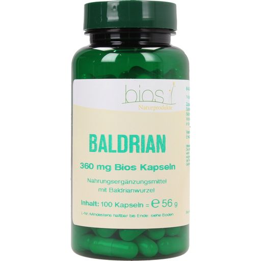 bios Naturprodukte Valeriana 360 mg - 100 cápsulas