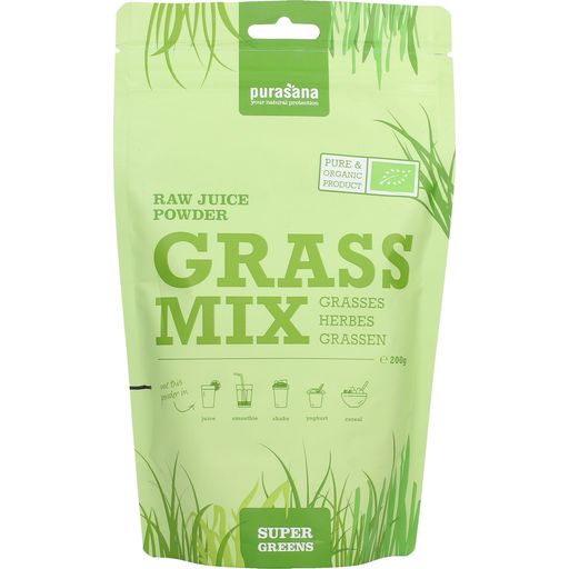 Purasana Grass Mix mehujauhe, luomu - 200 g