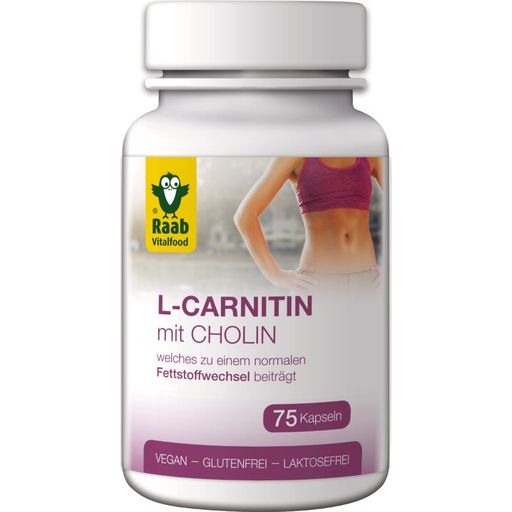 Raab Vitalfood L-karnitiini + koliini - 75 kapselia