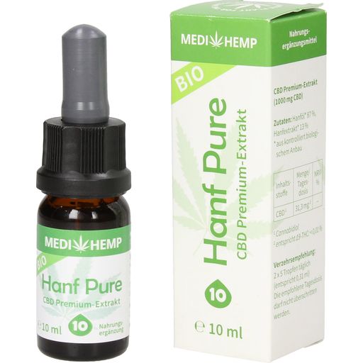 MEDIHEMP Hemp Pure - Huile de Chanvre Bio - 10%