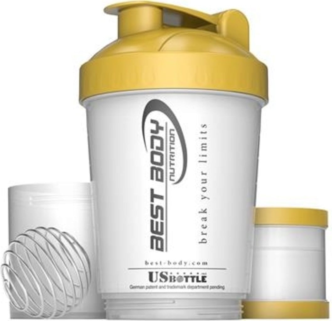 Best Body Nutrition Protein Shaker USBottle - Wit/Goud