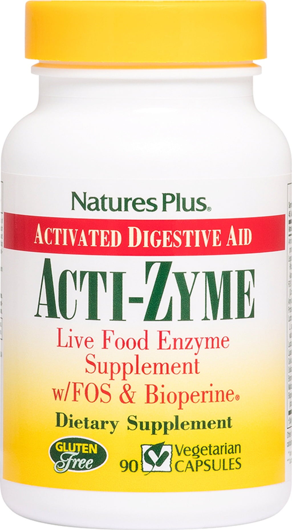 Nature's Plus Acti-Zyme - 90 Cápsulas vegetais