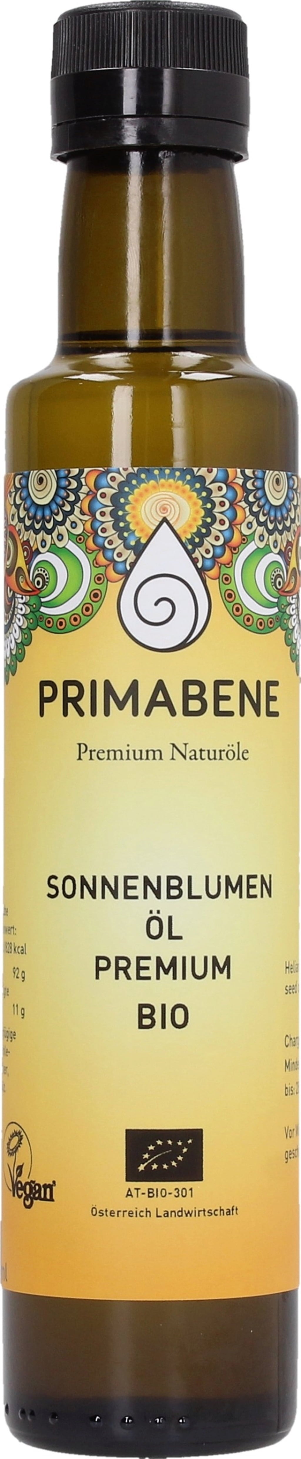 PRIMABENE Premium luomuauringonkukkaöljy