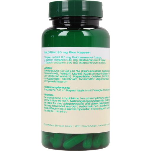 bios Naturprodukte Valériane - 120 mg. - 100 gélules