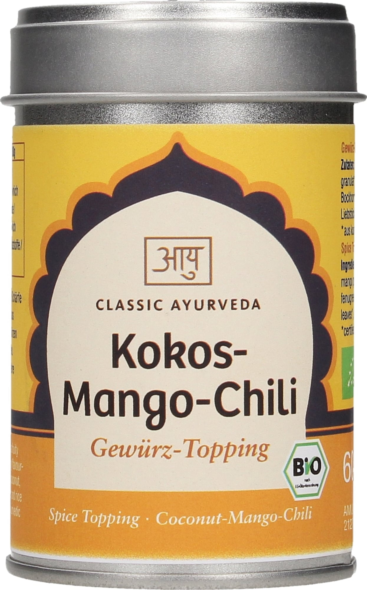 Classic Ayurveda Kookos - mango - chili, luomu - 60 g