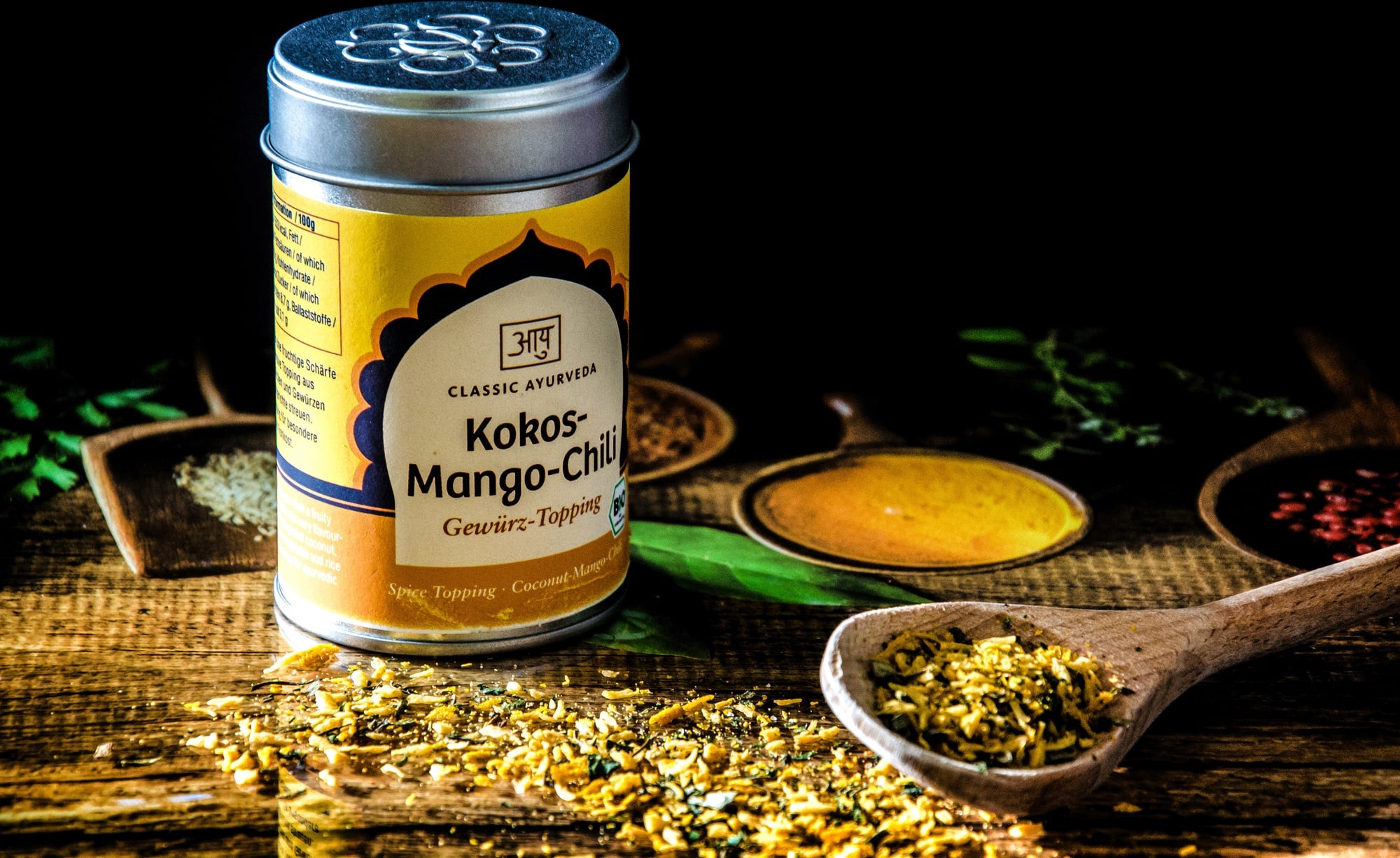 Classic Ayurveda Kookos - mango - chili, luomu - 60 g