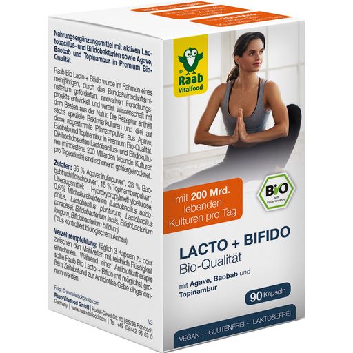 Raab Vitalfood Organic LACTO + BIFIDO - 90 capsules