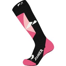 ZNOWMAN Children's Ski Socks, Black/Fuchsia
