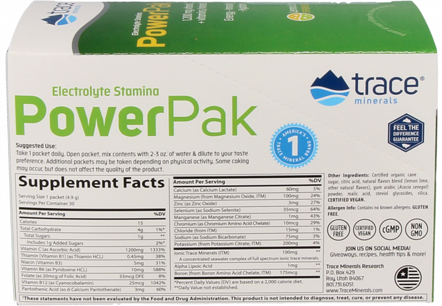 Power Pak Electrolyte Stamina & Vitamin C - Zitrone