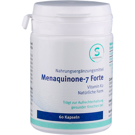 Cápsulas de Menaquinona-7 Forte (Vitamina K2) - 60 cápsulas vegetales