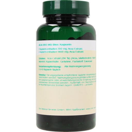 bios Naturprodukte Acai - 350 mg. - 100 gélules