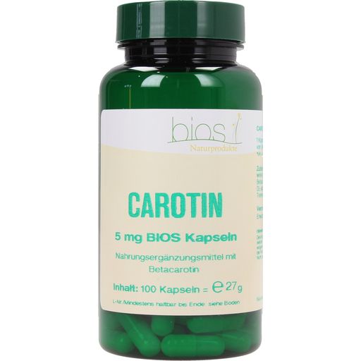 bios Naturprodukte Caroteno 5 mg - 100 cápsulas