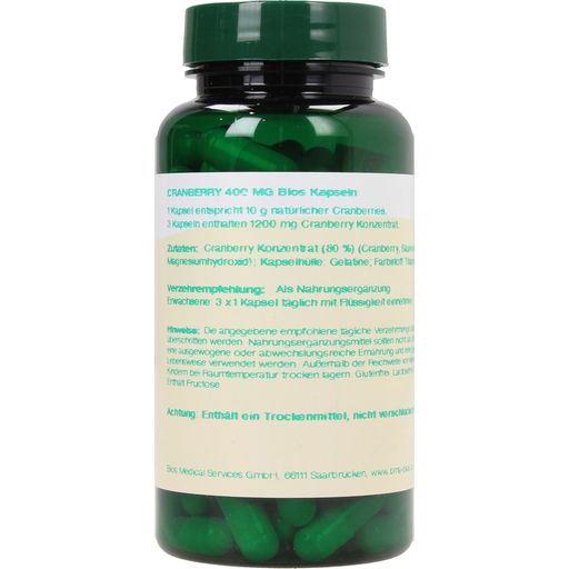 Bios Naturprodukte Brusnica 400 mg - 100 kaps.