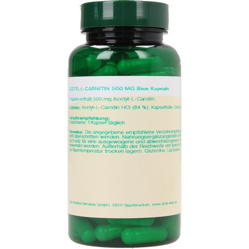 bios Naturprodukte Ацетил-L-карнитин 500 мг - 100 капсули