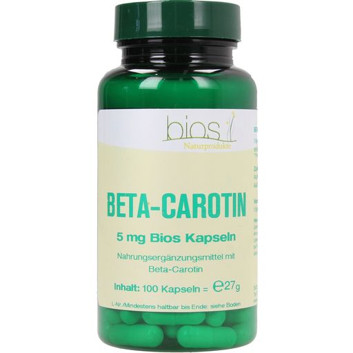 bios Naturprodukte Beta-Carotin 5 mg - 100 Kapseln