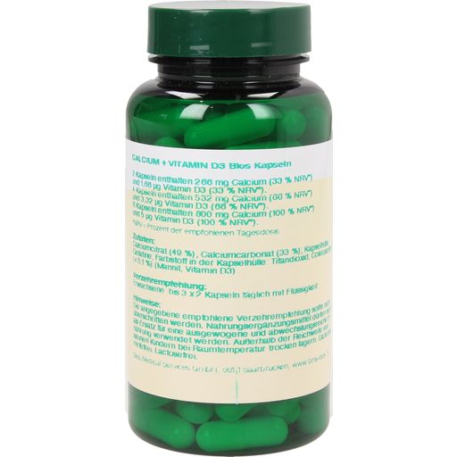bios Naturprodukte Калций + Витамин D3 - 100 капсули
