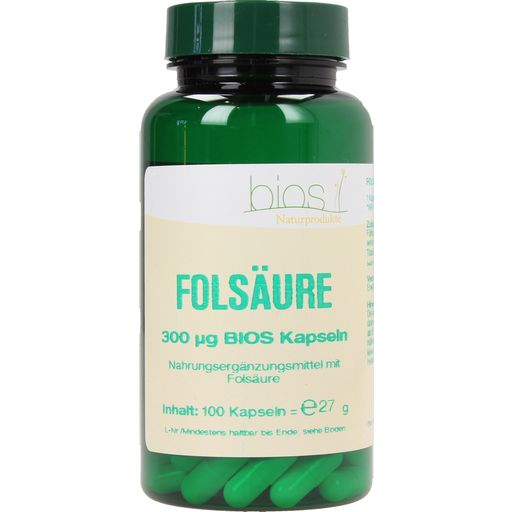 bios Naturprodukte Folsäure 300 µg - 100 Kapseln
